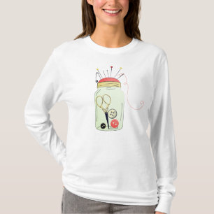Vintage-Nähset süße Illustration T-Shirt