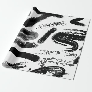 Vintage, nahtlos handlackierte Wasserfarbenbürste Geschenkpapier