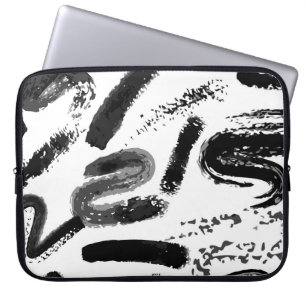 Vintage, nahtlos handlackierte Wasserfarbenbürste Laptopschutzhülle