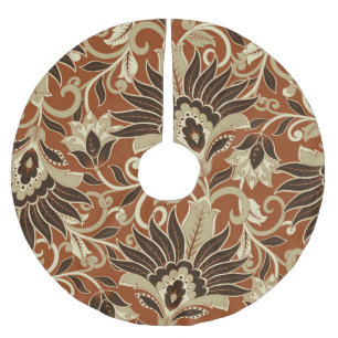 Vintage nahtlose Blume ohne Blumen. Polyester Weihnachtsbaumdecke