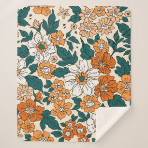 Vintage nahtlose Blumenmuster. Liberty-Stil Sherpadecke