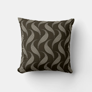 Vintage, nahtlose, monochrome Musterschmuck mit Kissen