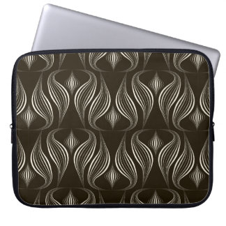Vintage, nahtlose, monochrome Musterschmuck mit Laptopschutzhülle