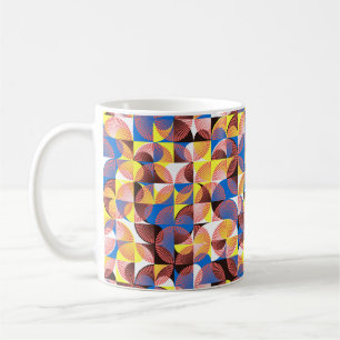 Vintage nahtlose Musterfliesen mit Kreisen und Stä Kaffeetasse