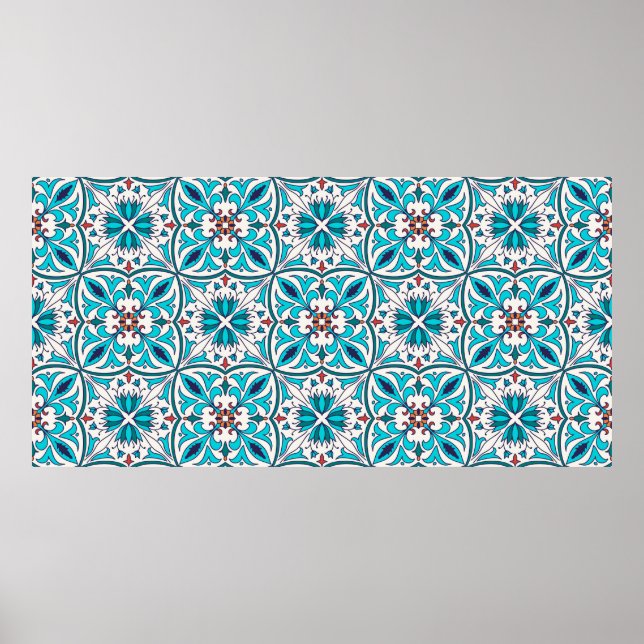 Vintage nahtlose Textur. Schönes farbiges Muster Poster (Vorne)