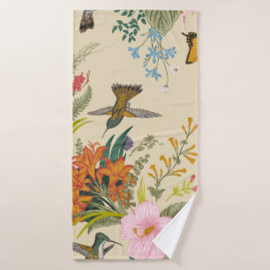 Vintage nahtlose Vintage Blumenmuster. Exotic fl Badehandtuch