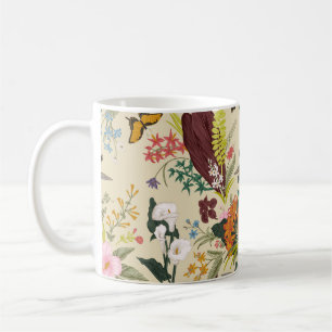 Vintage nahtlose Vintage Blumenmuster. Exotic fl Kaffeetasse