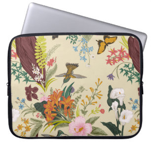 Vintage nahtlose Vintage Blumenmuster. Exotic fl Laptopschutzhülle