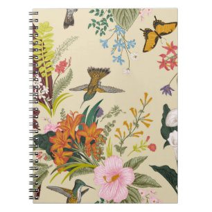 Vintage nahtlose Vintage Blumenmuster. Exotic fl Notizblock