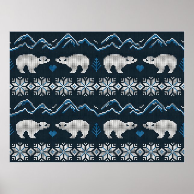 Vintage, nahtlose Ziermuster Poster (Vorne)