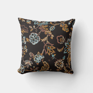 Vintage nahtloses Blumenmuster. Handgezeichnete Te Kissen