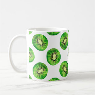 vintage Nahtloses Muster Kiwi-Illustration Hand dr Kaffeetasse