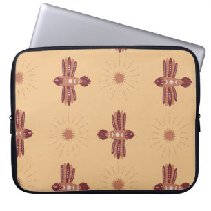 Vintage Nahtloses Muster mit kreativen Vögeln in S Laptopschutzhülle