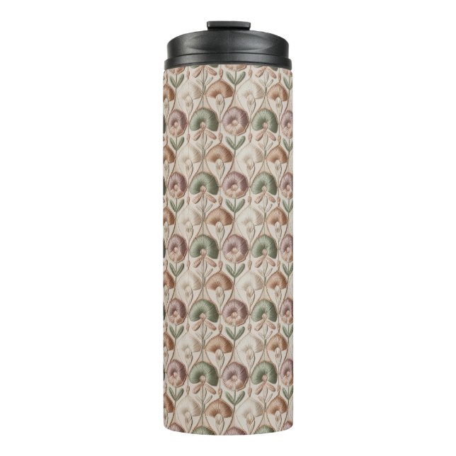Vintage Nahtloses Muster Thermosbecher (Vorderseite)