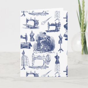 Vintage Nähtoile Karte