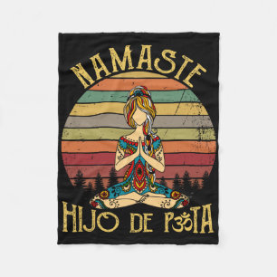 Vintage Namaste Hijo-de-puta Hippie tätowiertes Mä Fleecedecke