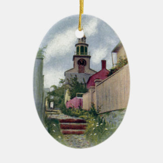 Vintage Nantucket Ansicht des Südturms Keramikornament