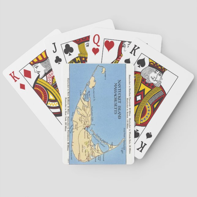 Vintage-Nantucket-Karten Spielkarten (Rückseite)