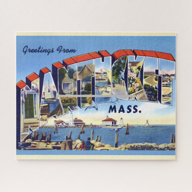 Vintage Nantucket MA 16x20  Puzzle (Horizontal)