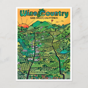 Vintage Napa Postkarte