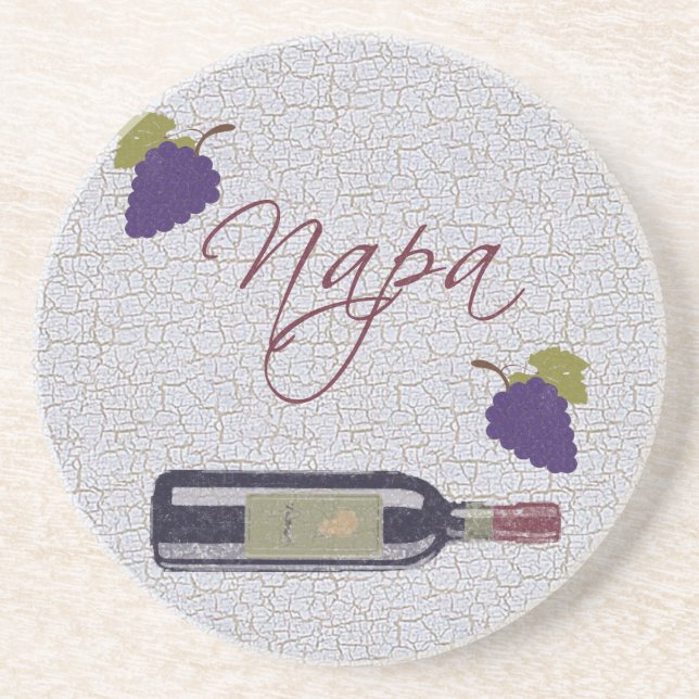 Vintage-Napa-Wein  Getränkeuntersetzer (Vorne)