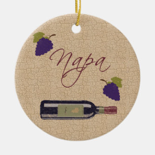 Vintage Napa Wein-Verzierung Keramikornament