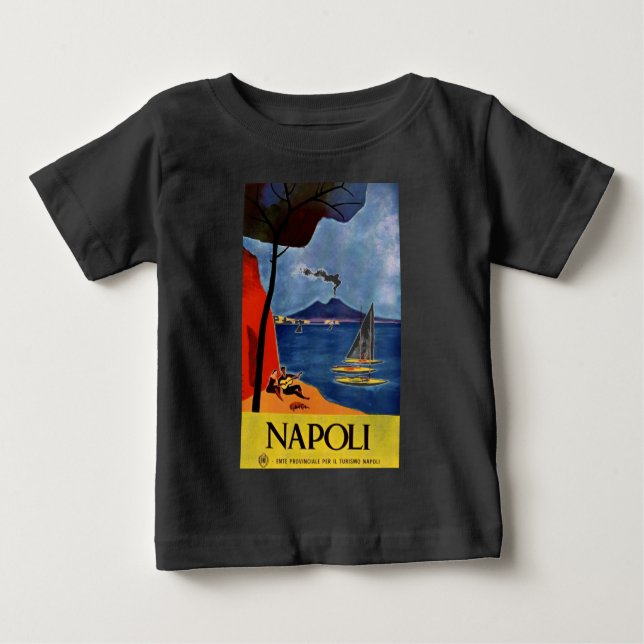 Vintage Napoli Liebe Romantik Baby T-shirt (Vorderseite)
