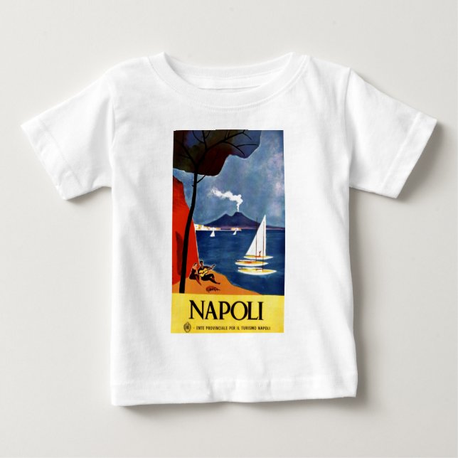 Vintage Napoli Liebe Romantik Baby T-shirt (Vorderseite)