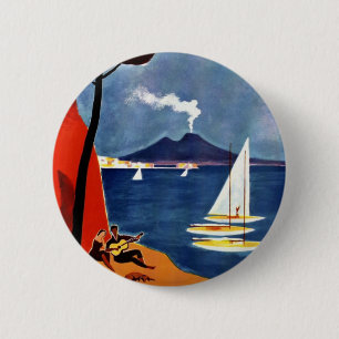 Vintage Napoli Liebe Romantik Button