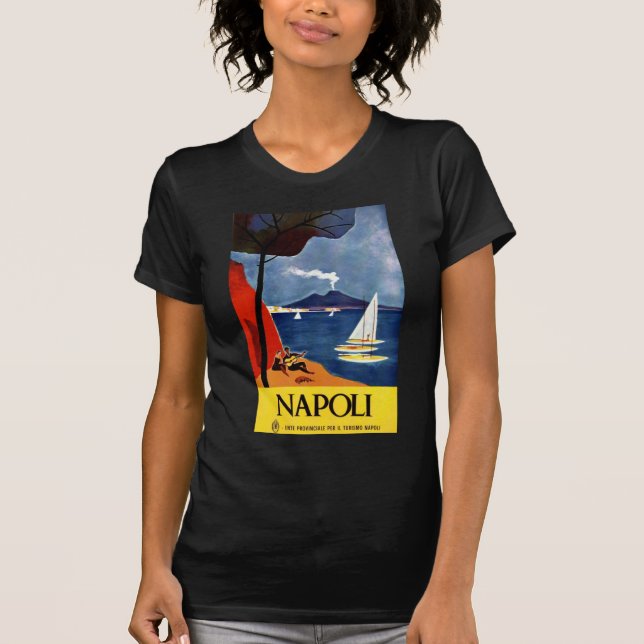 Vintage Napoli Liebe Romantik T-Shirt (Vorderseite)