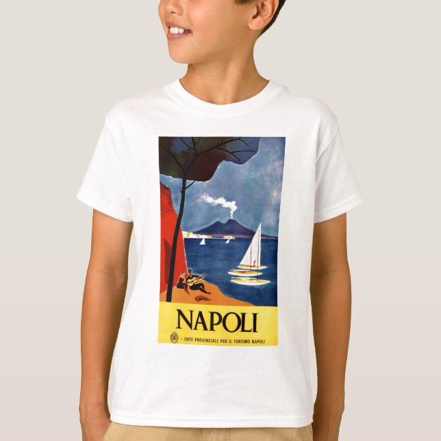Vintage Napoli Liebe Romantik T-Shirt (Vorderseite)