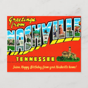 Vintage Nashville Anlass Postkarte