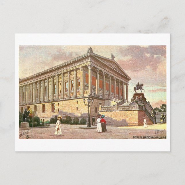 Vintage Nationalgalerie in Berlin Postkarte (Vorderseite)