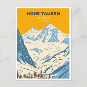vintage nationalpark hohe tauern österreich postkarte