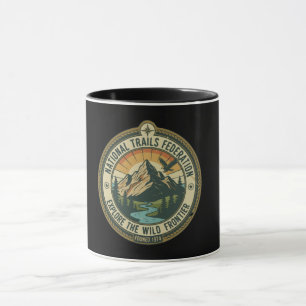 Vintage Nationalpark Wandern & Abenteuer Emblem Tasse