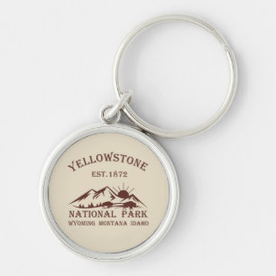 Vintage Nationalpark Yellowstone Schlüsselanhänger