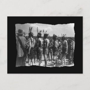 Vintage Native American Apache Fest Postkarte
