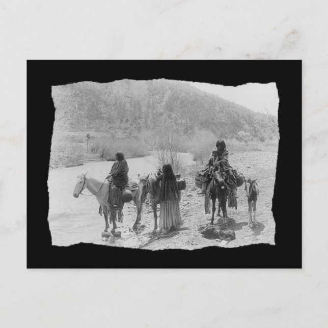Vintage Native American Apache Postkarte (Vorderseite)