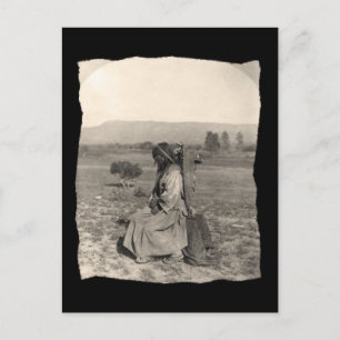 Vintage Native American Apache Postkarte