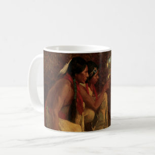 Vintage Native American, Auf der Jagd nach Hirsche Kaffeetasse