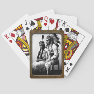 Vintage Native American Bannock Stamm Spielkarten