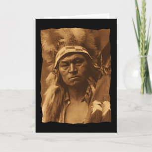 Vintage Native American Cayuse Krieger 1910 Karte