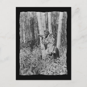 Vintage Native American Cree Postkarte