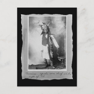 Vintage Native American Geronimo Apache Postkarte