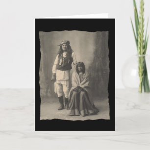 Vintage Native American Henry Wilson und Ehefrau M Karte