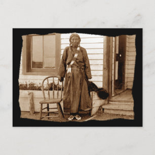 Vintage Native American Iron Woman Postkarte