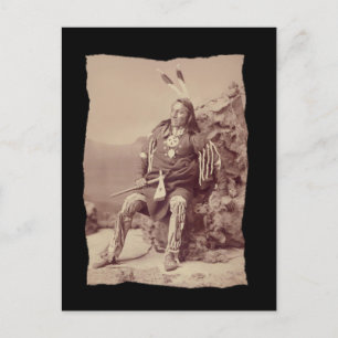 Vintage Native American Ponka Big Chief Postkarte