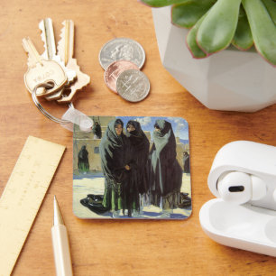 Vintage Native American, Taos Girls by Walter Ufer Schlüsselanhänger