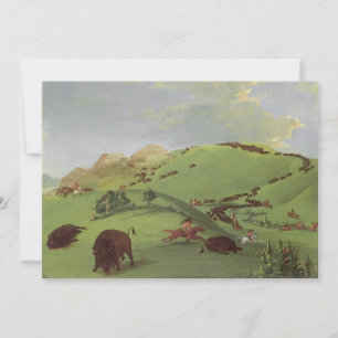 Vintage Native Americans, Büffeljagd von Catlin