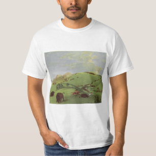 Vintage Native Americans, Büffeljagd von Catlin T-Shirt